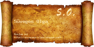 Süveges Olga névjegykártya