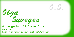 olga suveges business card